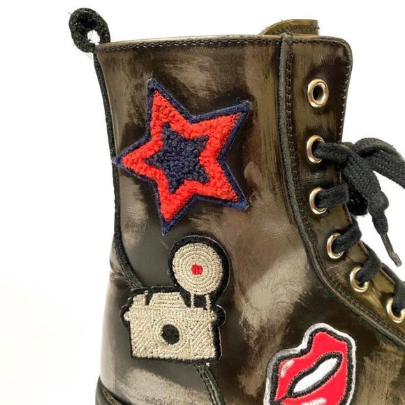 Ermanno Scervino Junior Combat Boot Patches 33 - Picture 6 of 13
